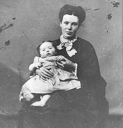 Louis S. St-Laurent as a Baby, on His Mother's Lap, Compton, 1882