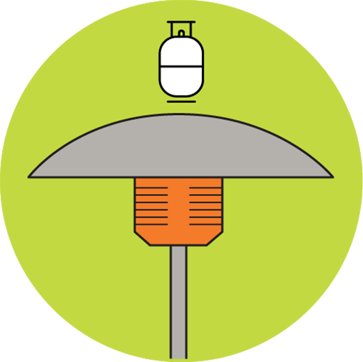 Propane, catalytic, or infrared/radiant heaters